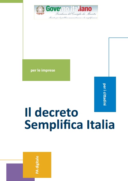 Il Decreto Legge "Semplifica Italia".